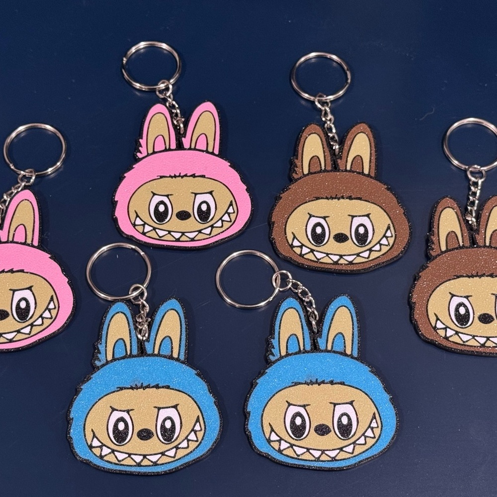 Set of 12 - Labubu-Inspired Keychains - Custom Orders Available
